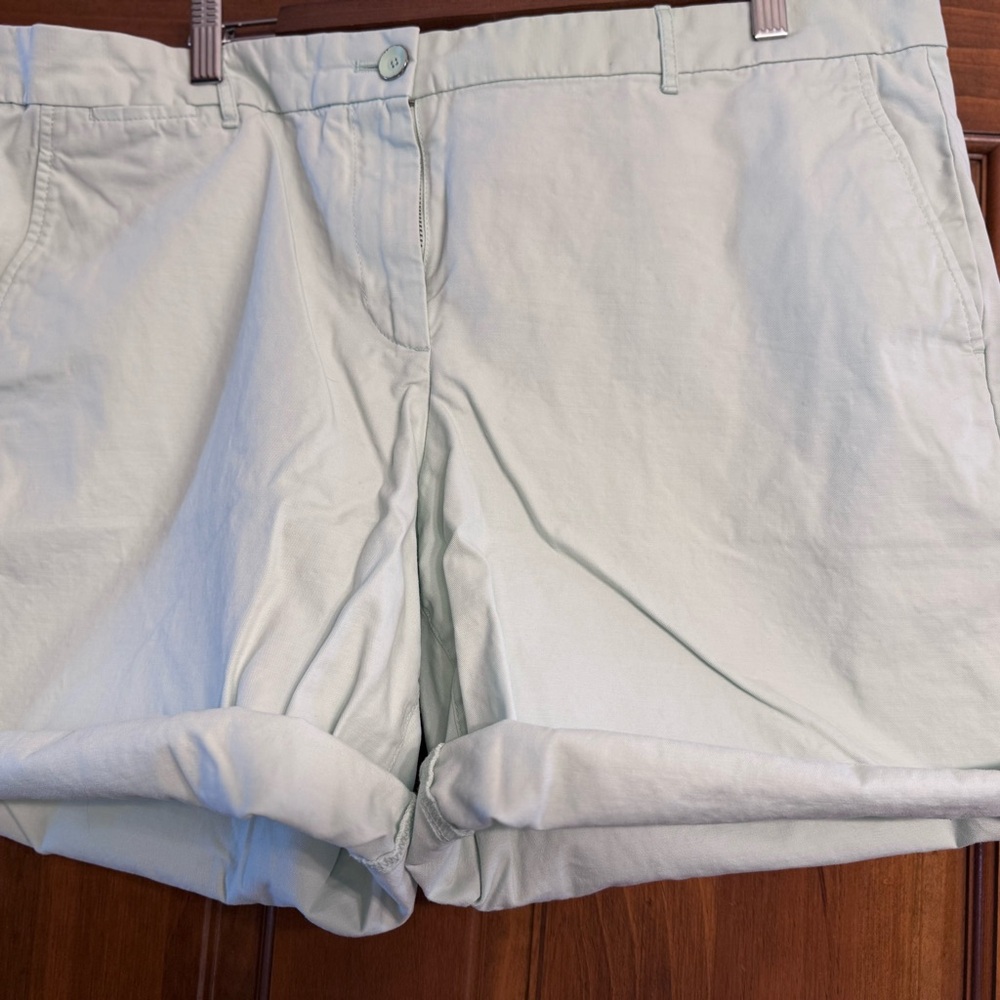 GAP Light Mint Cuffed Bermuda Shorts